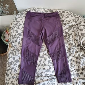 90 Degree by Reflex Cropped Mesh Panel Leggings